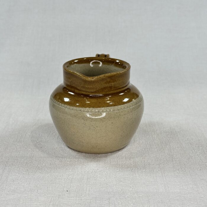 Vintage Cheddar Stoneware Jug | Salt Glazed Creamer | Treacle Glaze | Hand-Painted