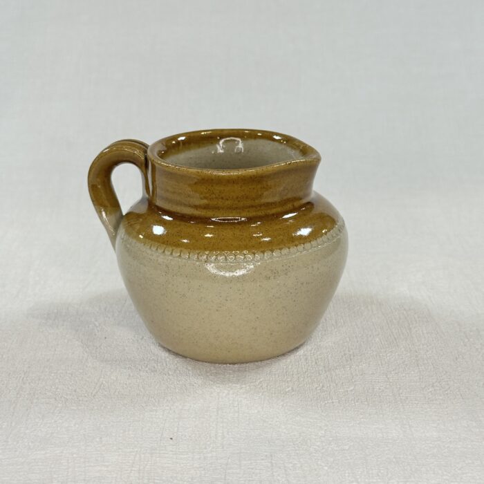 Vintage Cheddar Stoneware Jug | Salt Glazed Creamer | Treacle Glaze | Hand-Painted
