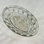 Vintage Glass Jelly Mould | Oval Fluted Pie Mold | Leaf Design