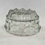 Vintage Glass Jelly Mould | Oval Fluted Pie Mold | Leaf Design