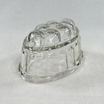 Vintage Pressed Glass Jelly Mould | Oval | Fluted Design | 1 Pint