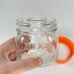 Vintage Ravenhead Kilner Jar 500ml Orange Lid Retro Storage Stacking Glass