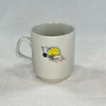 Title: Vintage Ceramic Child's Mug - Baby Duck Fishing Cartoon - Made in England - 1950s/60s