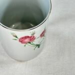 Christineholm Porcelain Rose Mug - Pink Roses & Gold Edging - Elegant Floral Design