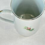 Christineholm Porcelain Rose Mug - Pink Roses & Gold Edging - Elegant Floral Design