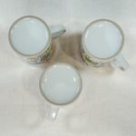 Vintage Floral Coffee Mugs Set of 3 - Colorful Flower Design - Kitchen Tea Cups