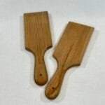 Vintage Pair of Butter Pats - Wooden Butter Paddles with Grooves - Farmhouse Kitchenalia