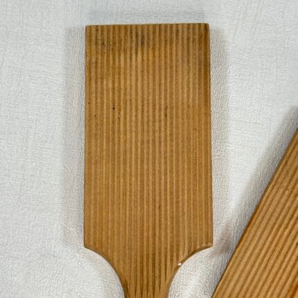 Vintage Pair of Butter Pats - Wooden Butter Paddles with Grooves - Farmhouse Kitchenalia