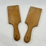 Vintage Pair of Butter Pats - Wooden Butter Paddles with Grooves - Farmhouse Kitchenalia