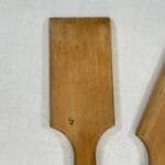 Vintage Pair of Butter Pats - Wooden Butter Paddles with Grooves - Farmhouse Kitchenalia