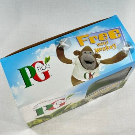 PG Tips Monkey Toy Box - 2008 Collectable - Free Mini Monkey with Sucker Hands