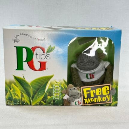 PG Tips Monkey Toy Box - 2008 Collectable - Promotional Tea & Beanie Toy