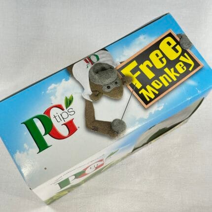 PG Tips Monkey Toy Box - 2008 Collectable - Promotional Tea & Beanie Toy