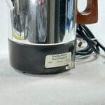 Vintage Timothy Whites Automatic Coffee Percolator - Chrome & Wood - 9 Cup - Working