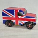 Keep Calm and Carry On Van Collectable Tin, Vintage Tea Merchants Union Jack