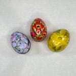 3 Vintage Metal Easter Eggs, Floral & Daffodil Designs, Toni Hayden & Bronnley, Reusable Egg Hunt, Collectible Tins