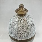 John Lewis Fusion Oval Lantern White Brass Metal Candle Holder Large H41cm