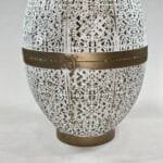 John Lewis Fusion Oval Lantern White Brass Metal Candle Holder Large H41cm