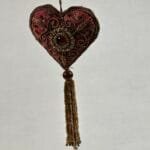 Indian Beaded Heart Ornament | Handmade Tassel Decoration | Colourful Hanging