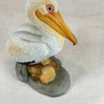White Pelican Figurine | Porcelain Bird Ornament | Coastal Decor | 15cm