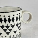 Sass & Belle Scandi Boho Mug | Wobbly Mug | Geometric Print | 400ml