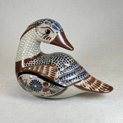 Vintage Mexican Tonala Duck Pottery | Mateos Signed | Folk Art Figurine