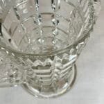 Vintage Crystal Glass Vase | Art Deco Style | Grape Handles | 1950s