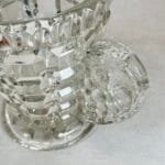 Vintage Crystal Glass Vase | Art Deco Style | Grape Handles | 1950s