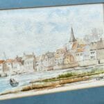 Bosham Harbour Watercolour Painting | Signed NCM | Framed Landscape | Chichester