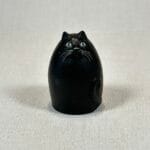 Vintage Fat Cat Resin Figure, Black Tabby Kitty Collectible, 1990s Y2K, Roley Poley Cat, Paperweight