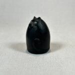 Vintage Fat Cat Resin Figure, Black Tabby Kitty Collectible, 1990s Y2K, Roley Poley Cat, Paperweight