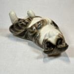 harming Moorside Design Ceramic Cat Figurine, Sleeping Tabby & White "Wellington", Reclining Kitty, Yorkshire, England