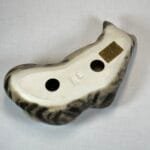 harming Moorside Design Ceramic Cat Figurine, Sleeping Tabby & White "Wellington", Reclining Kitty, Yorkshire, England