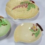 Vintage Carlton Ware Leaf Dishes, Set of 3, Foxglove/Apple