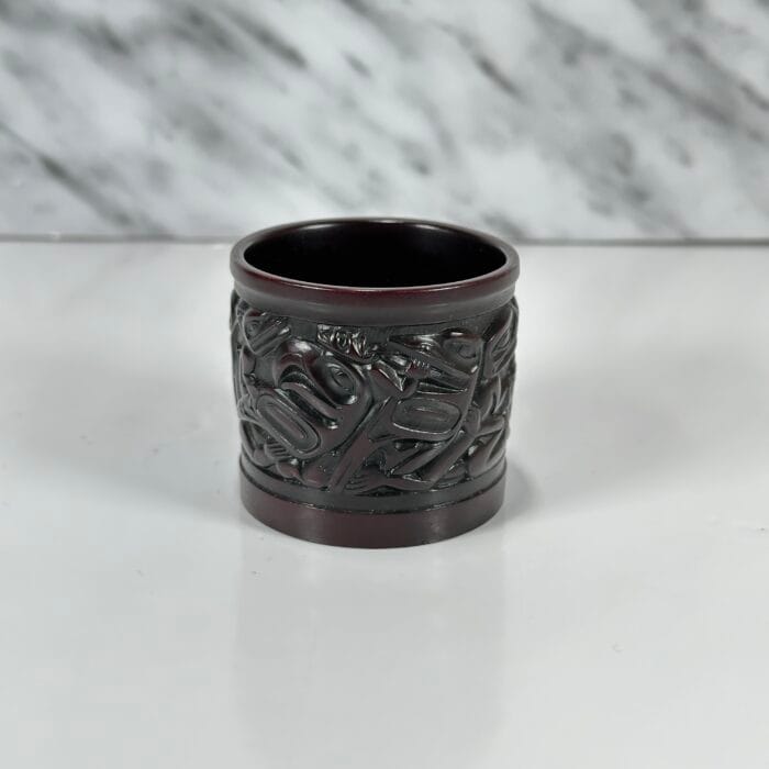Boma Carved Resin Pacific NW Tribal Trinket Box