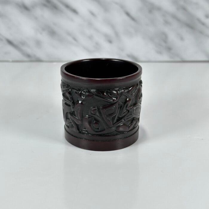 Boma Carved Resin Pacific NW Tribal Trinket Box