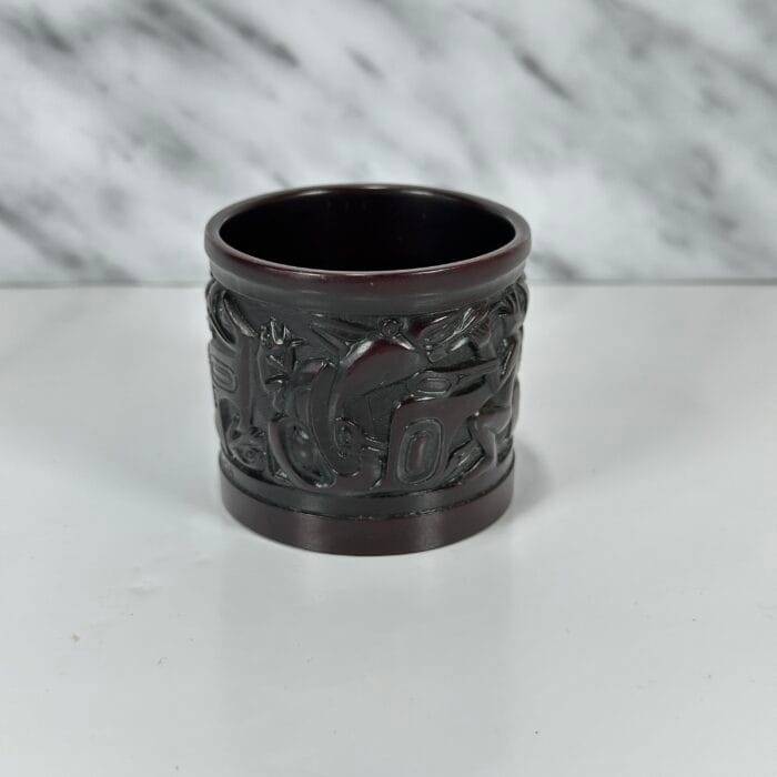 Boma Carved Resin Pacific NW Tribal Trinket Box