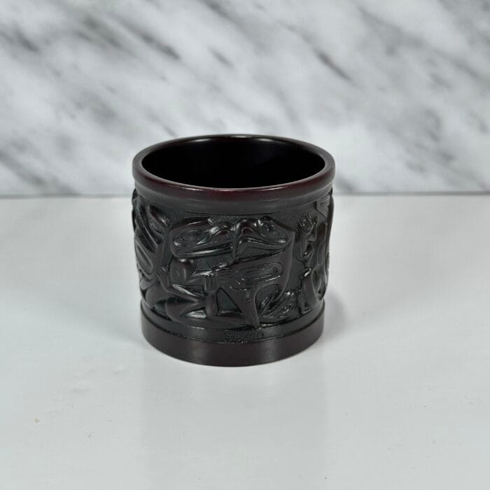 Boma Carved Resin Pacific NW Tribal Trinket Box