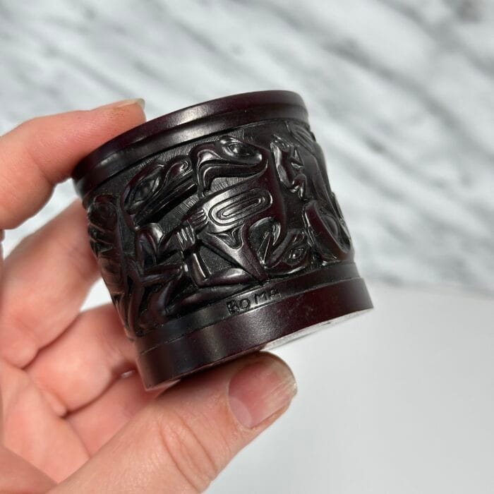 Boma Carved Resin Pacific NW Tribal Trinket Box