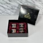 Vintage Allander Silver-Plated Napkin Rings, Set of 4, Boxed