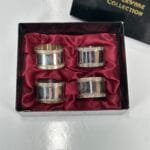 Vintage Allander Silver-Plated Napkin Rings, Set of 4, Boxed