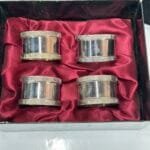 Vintage Allander Silver-Plated Napkin Rings, Set of 4, Boxed