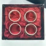 Vintage Allander Silver-Plated Napkin Rings, Set of 4, Boxed