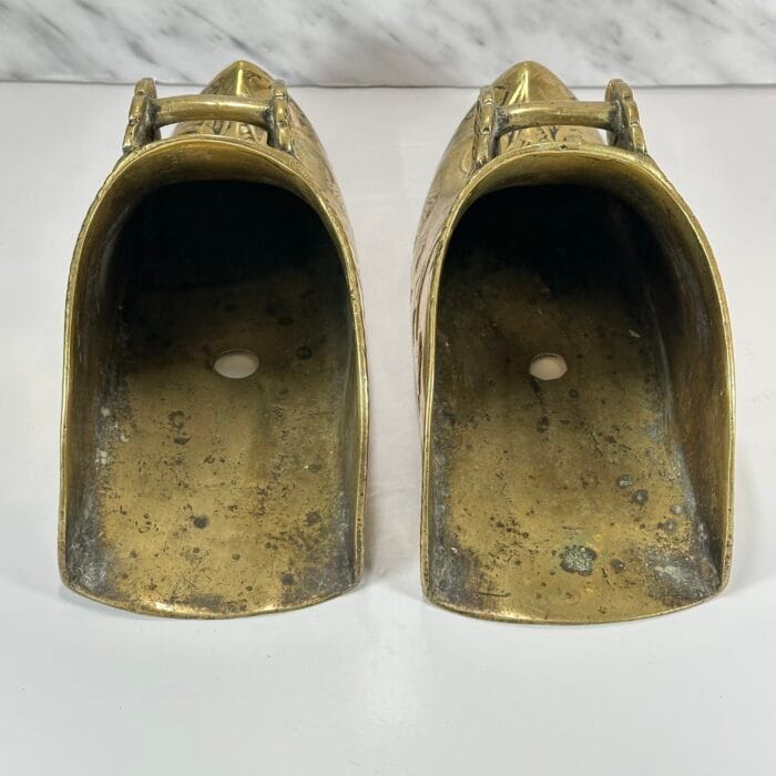 Antique Spanish Colonial Brass Stirrups, Conquistador Style, Horse Riding