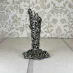 Vintage Art Nouveau Metal Vase - Floral Engraved - Decorative Display