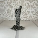 Vintage Art Nouveau Metal Vase - Floral Engraved - Decorative Display