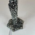 Vintage Art Nouveau Metal Vase - Floral Engraved - Decorative Display