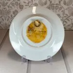 Vintage Chokin Art Plate - 24K Gold Rim - Hummingbird & Iris - Japan