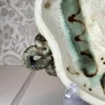 Caroline Bousfield Gregory Studio Pottery Bowl - Hand Thrown Stoneware - Rope Handles