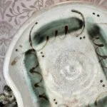 Caroline Bousfield Gregory Studio Pottery Bowl - Hand Thrown Stoneware - Rope Handles